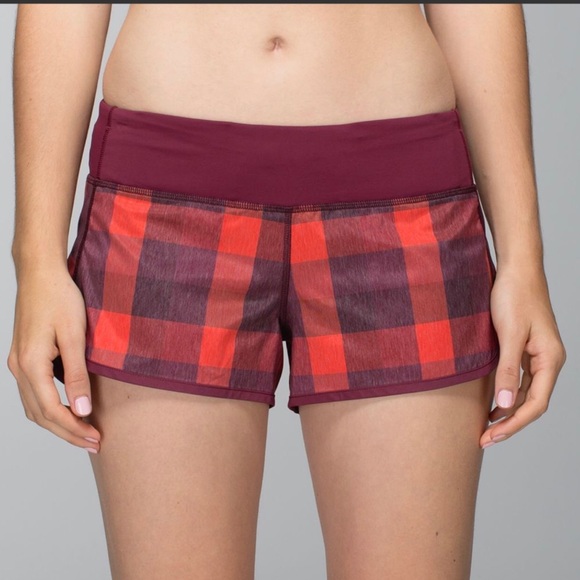 SOLD - NWT Lululemon Flaming Tomato Speed Short - Picture 2 of 9